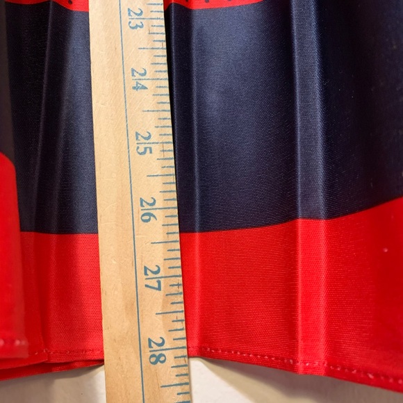 CB Vintage Red & Blue Polka Dot Pleated Midi skirt - Picture 3 of 8